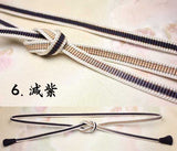 Obijime cord, obi cord/ Silk Obijime/Hira Genji Set, Bokashi-dyed, Medium Size (Standard Length)