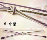 Obijime cord, obi cord/ Silk Obijime/Hira Genji Set, Bokashi-dyed, Medium Size (Standard Length)
