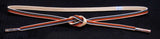 Obijime cord, obi cord/ Silk Obijime/Twilled Bamboo Braid, Four Stripes, Medium Size (Standard Length)