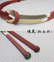 腰带、腰带/丝绸腰带/与3级bokashi和Odamaki，LL尺寸（长）。