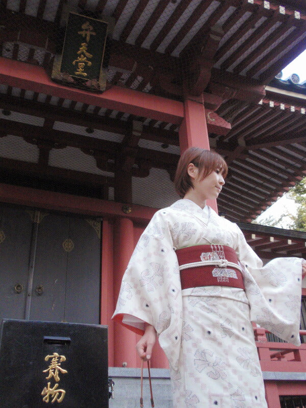 画像の帯＋おまかせ帯締めつき◇ノー皺加工最高級カルキュロ◇古都薫る