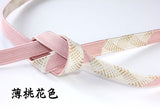Obijime cord, obi cord/ Silk Obijime/, Jinaiki Set, Pastel Color, Medium Size (Standard Length)