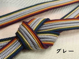 纯丝Obijime，斜纹竹编，tsukko，LL尺寸（长）。